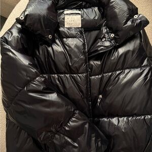 A New Day Shiny Black Puffer Jacket